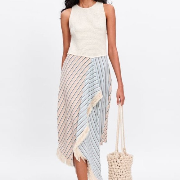 ZARA Dresses & Skirts - ZARA Striped Contrasting Dress